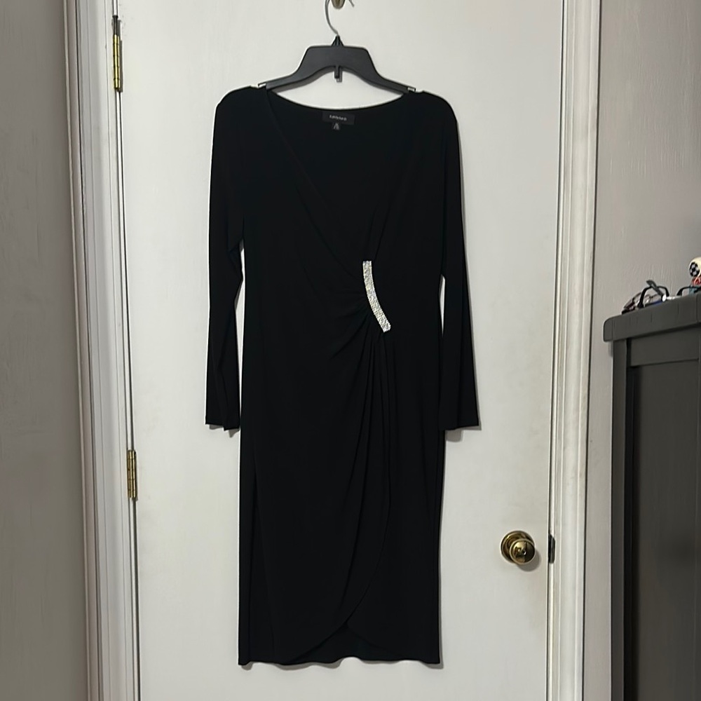 Black Long Sleeve Sheath Dress